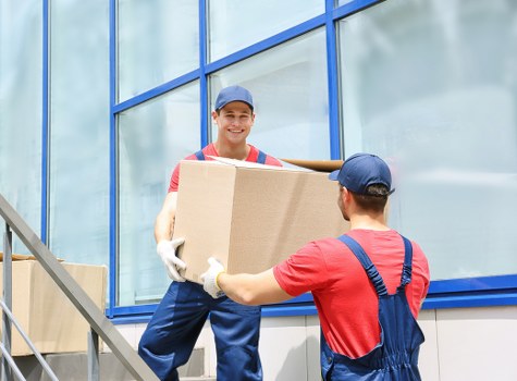 Removal van loading a home move in Bromley
