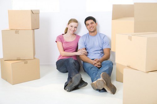 Customer booking a man and van service with moving team and van