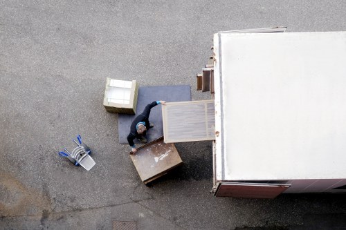 Man and van moving boxes in Bromley with a local removal van