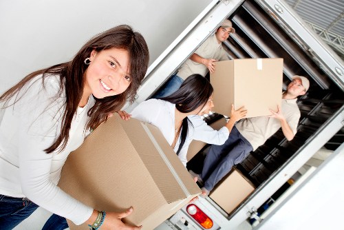 Removal team helping with a Bromley flat move